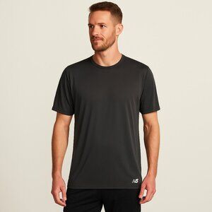 New Balance Men’s Black Performance Short Sleeve Shirt – Size XL